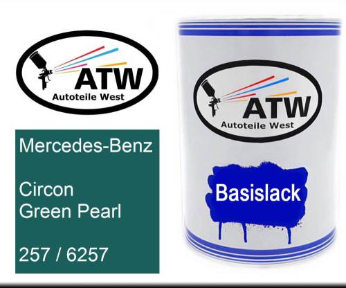 Mercedes-Benz, Circon Green Pearl, 257 / 6257: 500ml Lackdose, von ATW Autoteile West.